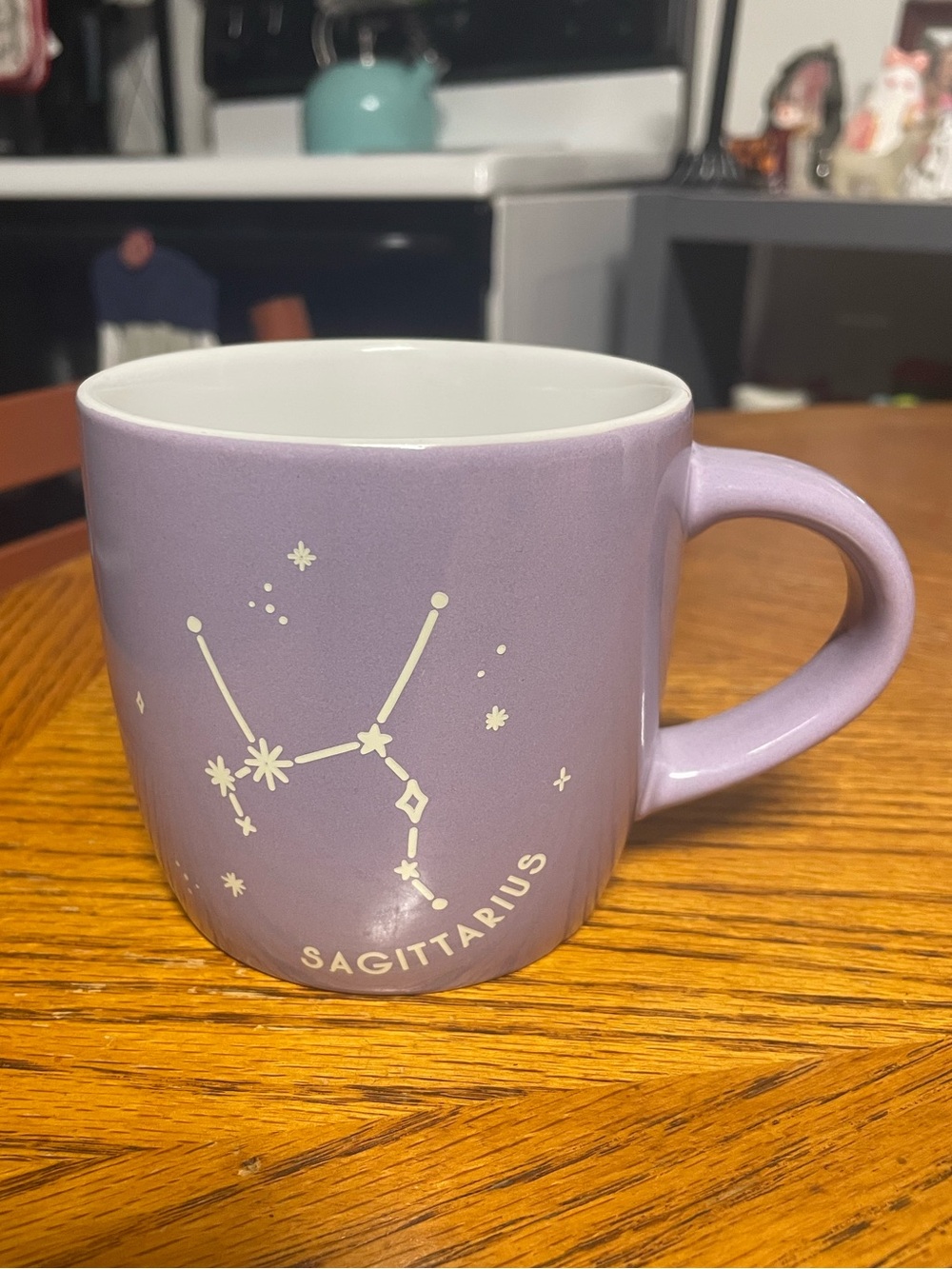 Rare Kohl’s Sagittarius Astrology Zodiac Mug Cup Purple White